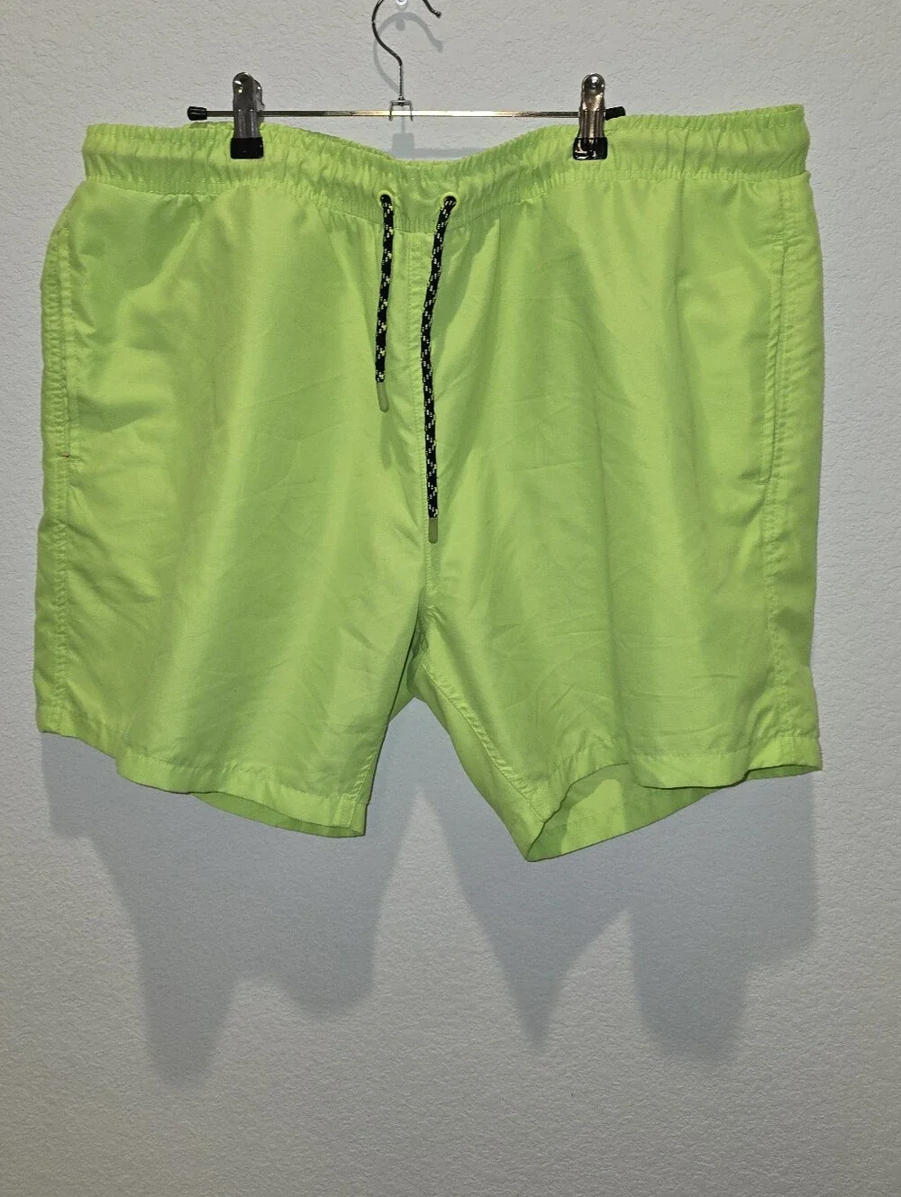 Fashion Nova Men's Neon Lime Swim Board Shorts